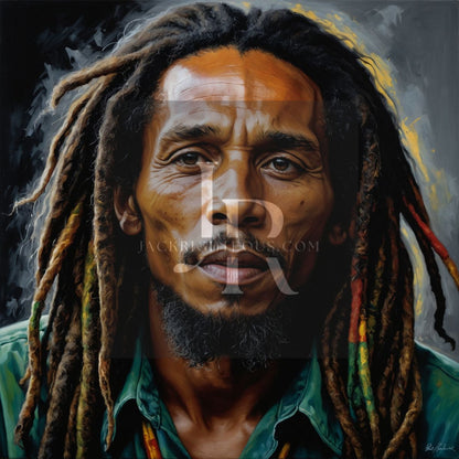Bob Marley Portrait Series: Iconic Reggae Legend Digital Art Downloads - Jack Righteous