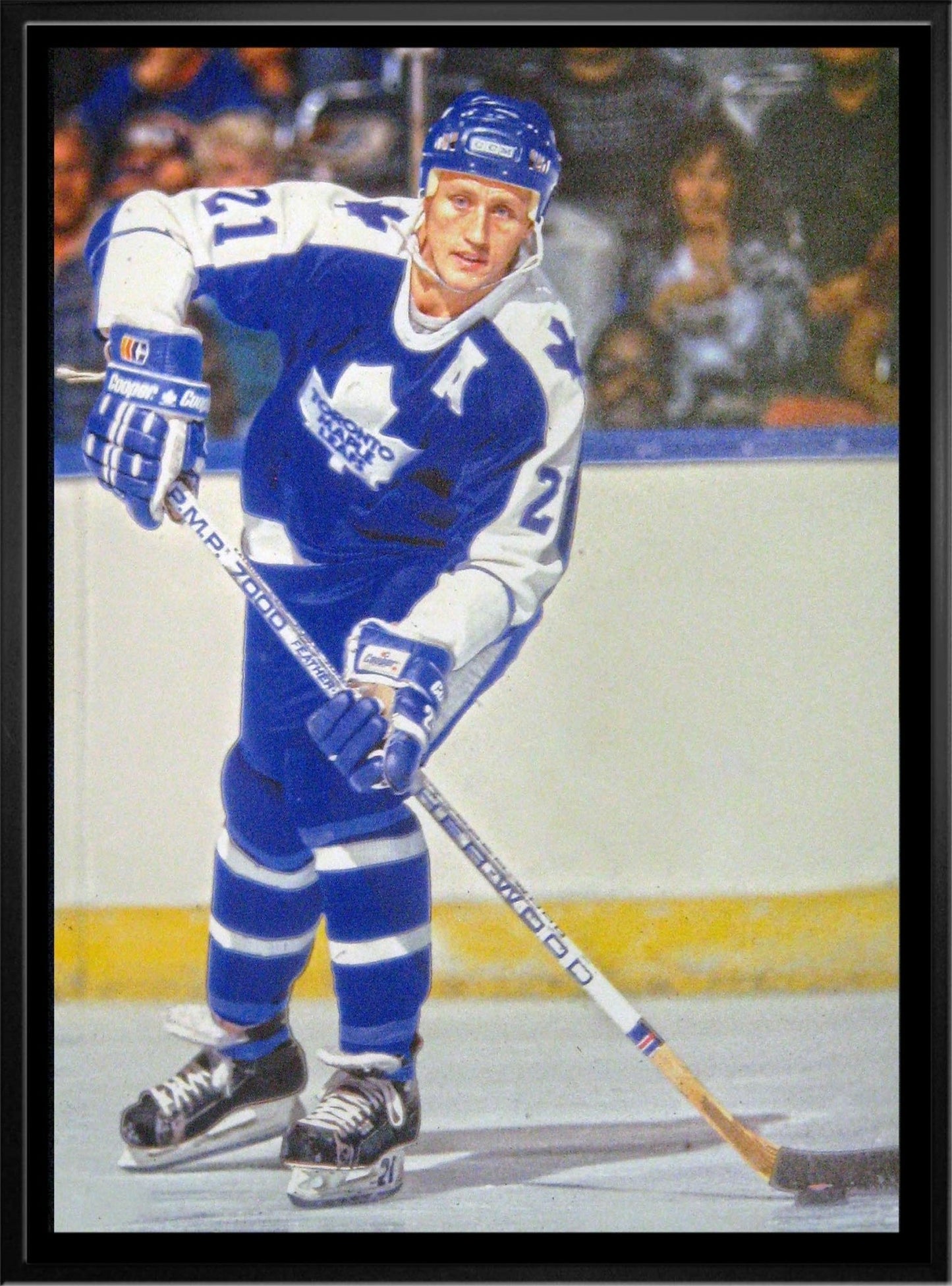 Borje Salming 20x29 Unsigned Framed Canvas Maple Leafs Blue Action - V - Jack Righteous