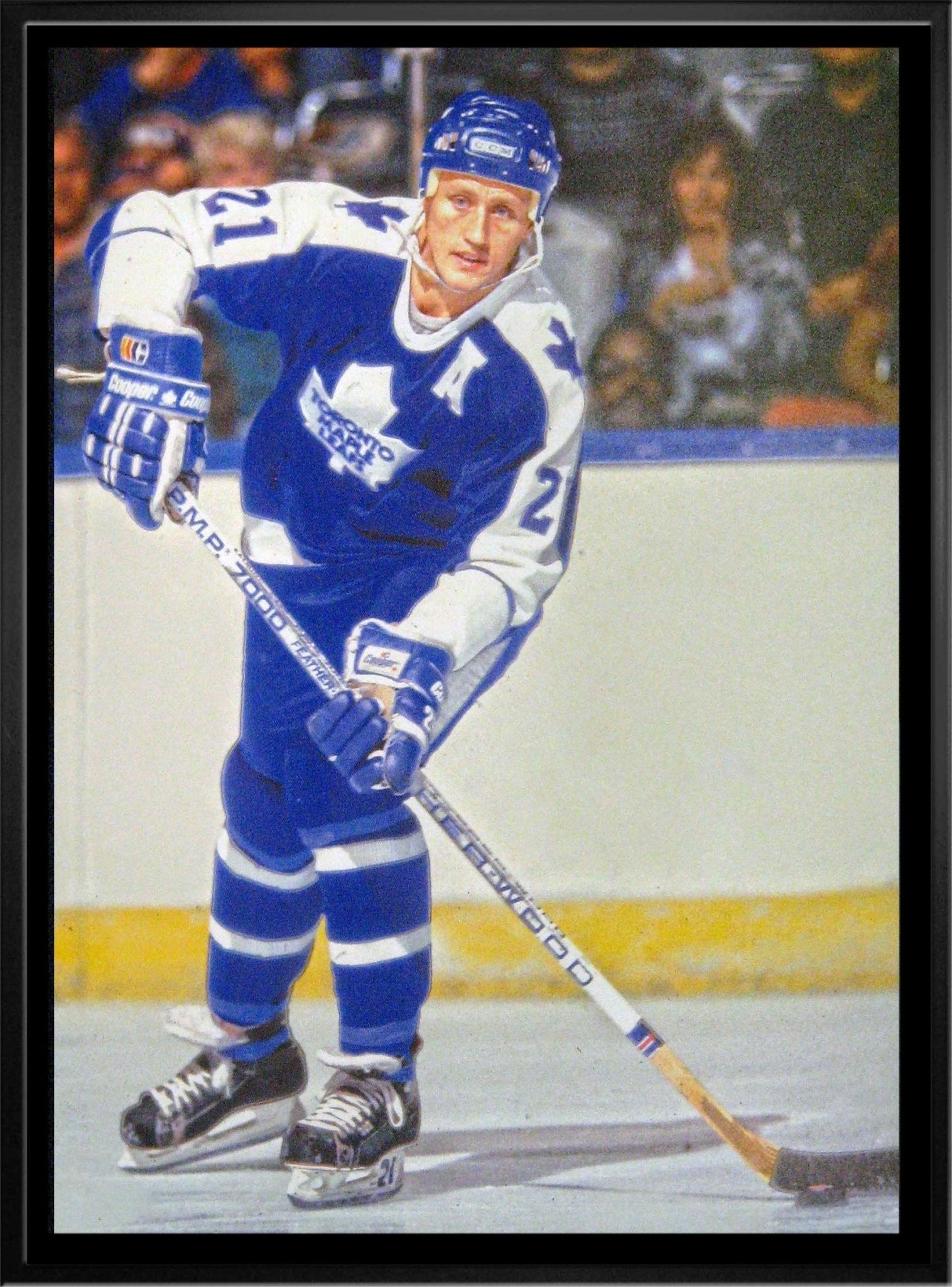 Borje Salming 20x29 Unsigned Framed Canvas Maple Leafs Blue Action - V - Jack Righteous