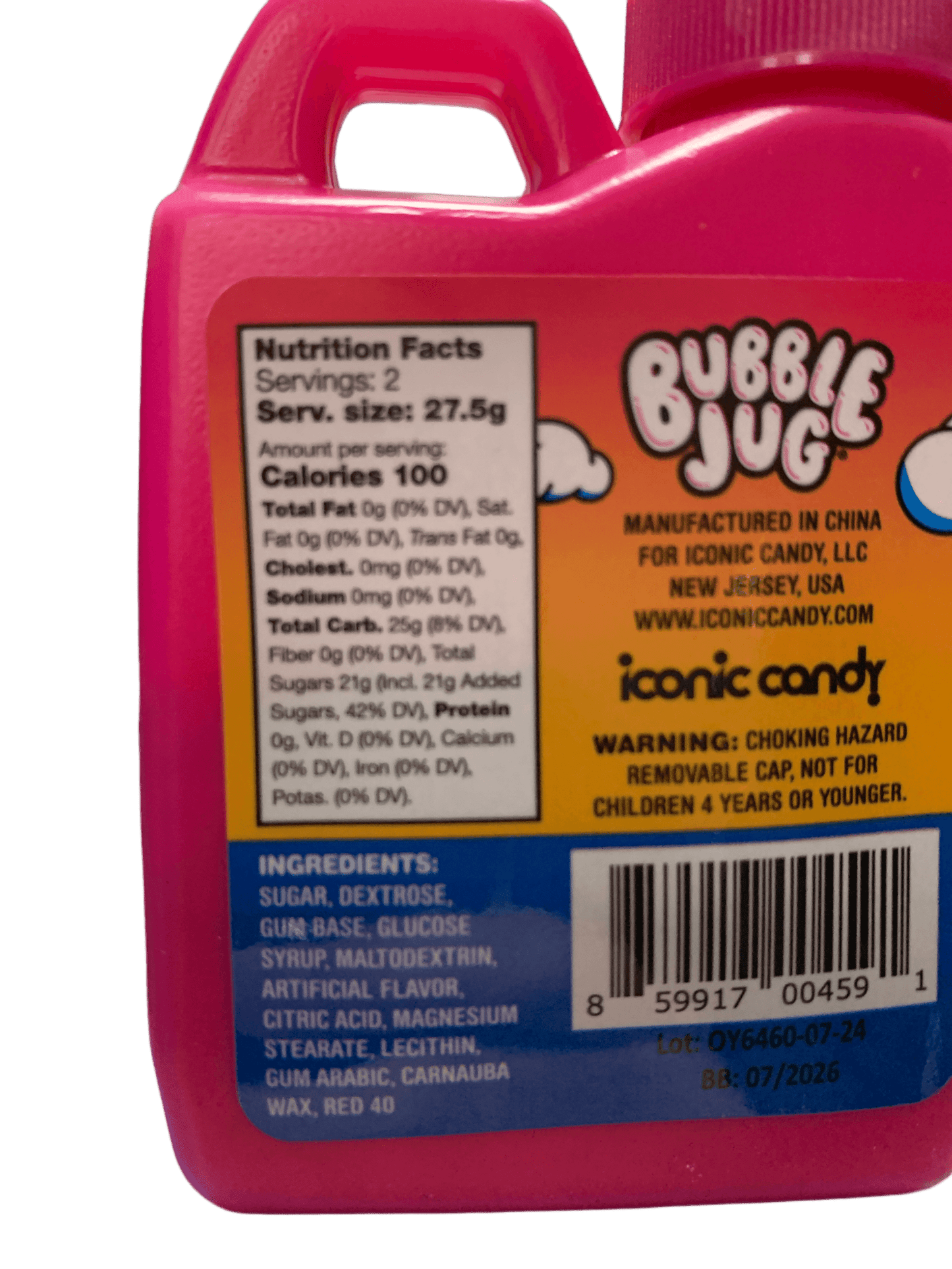 Bubble Jug Tropical Fruit Bubble Gum 27.5G - U.S Edition - Jack Righteous