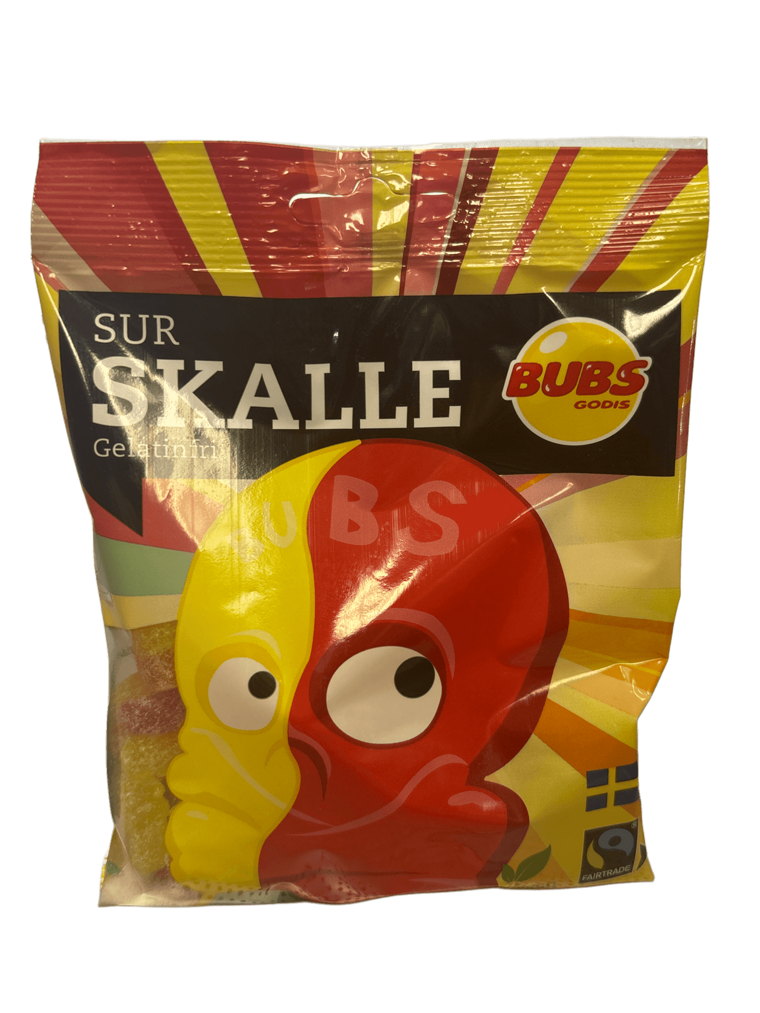 BUBS Godis Sur SKALLE Candy Bag 90G - Swedish Edition - Jack Righteous
