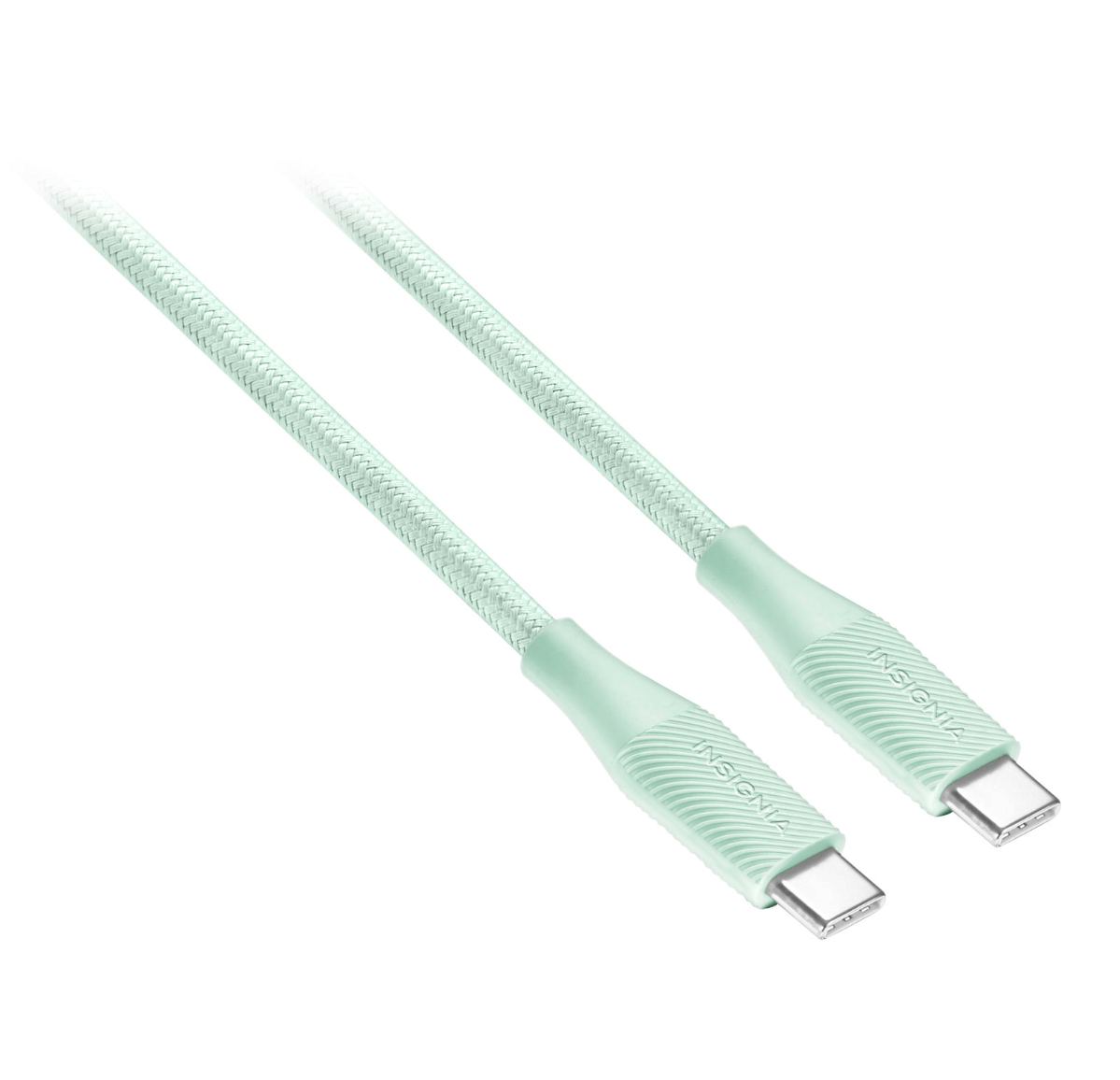 Câble tissé USB - C à USB - C de 3 m (9,8 pi) d'Insignia (NS - MCCC10GR22 - C) Vert - Jack Righteous