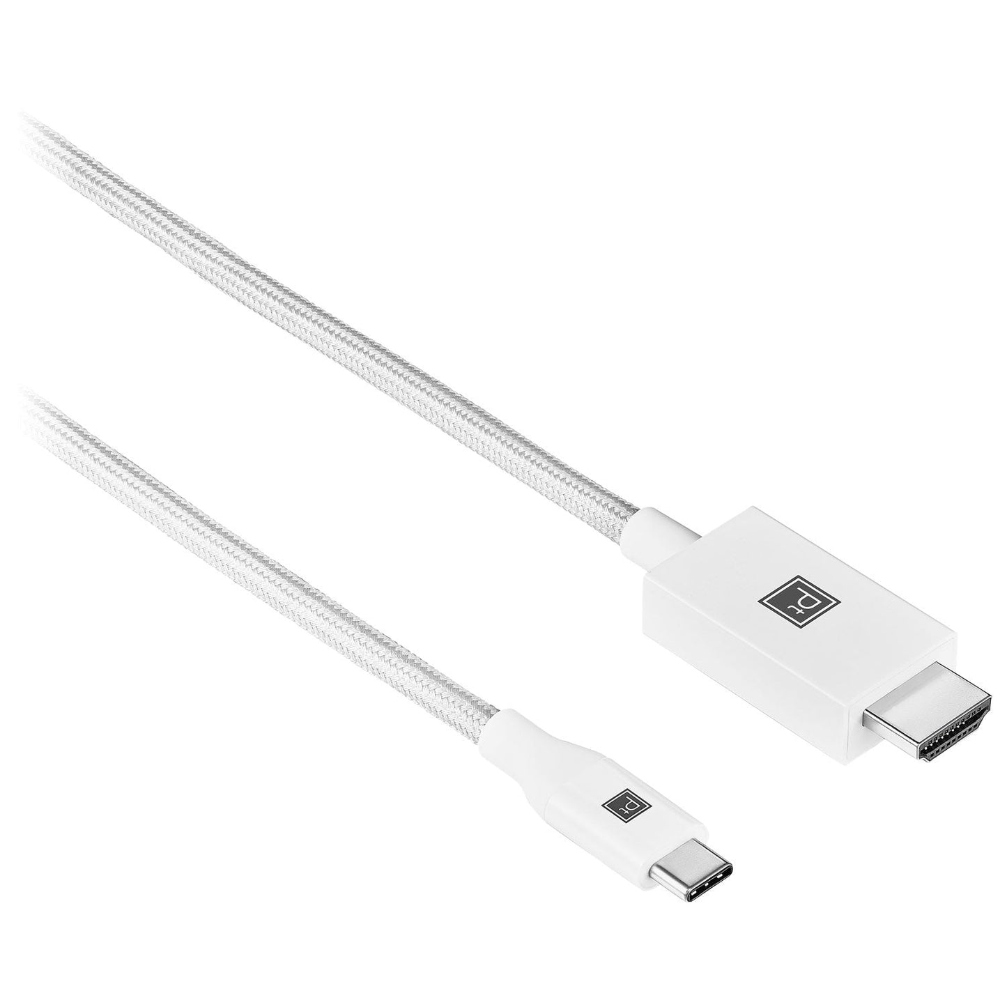 Câble USB - C à HDMI 4K de 2 m (6,5 pi) de Platinum - Blanc - Jack Righteous