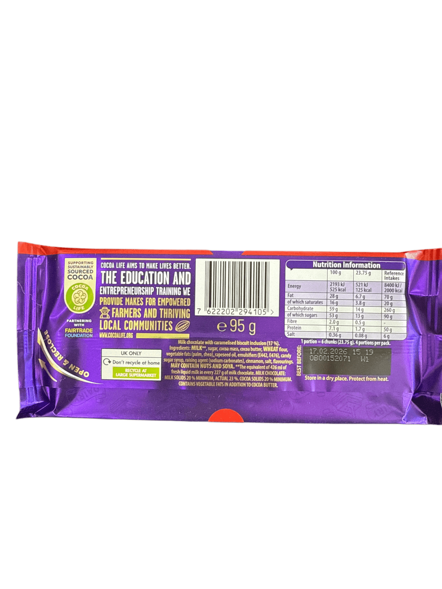 Cadbury Dairy Milk Biscoff 95G - U.K Edition - Jack Righteous