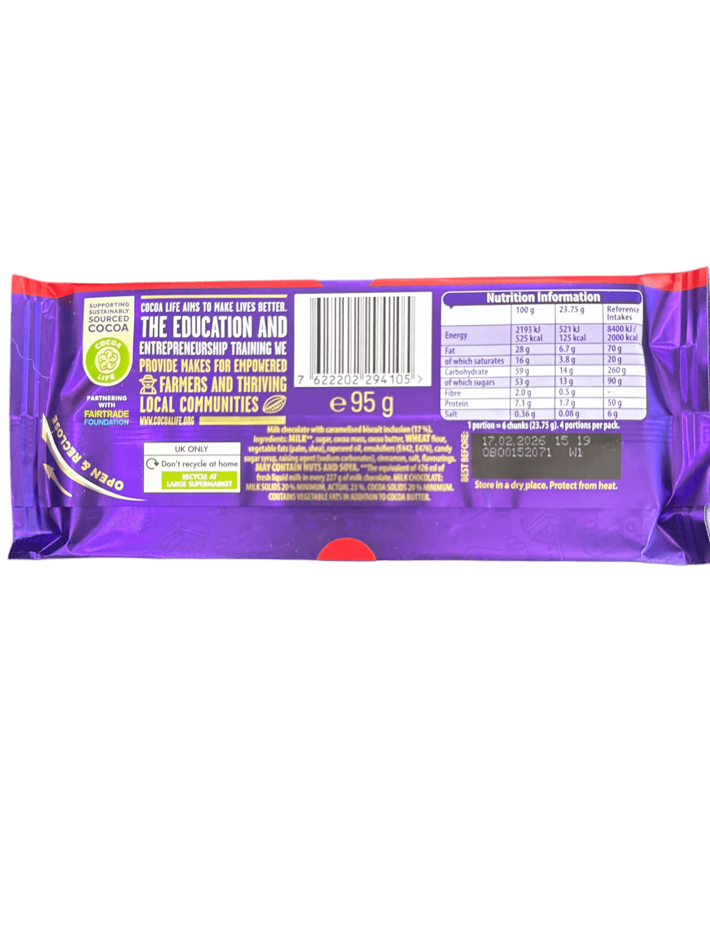 Cadbury Dairy Milk Biscoff 95G - U.K Edition - Jack Righteous