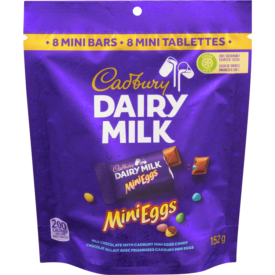 Cadbury Dairy Milk Mini Eggs, Mini Chocolate Bars, 152g