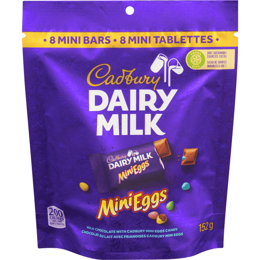 Cadbury Dairy Milk Mini Eggs, Mini Chocolate Bars, 152g