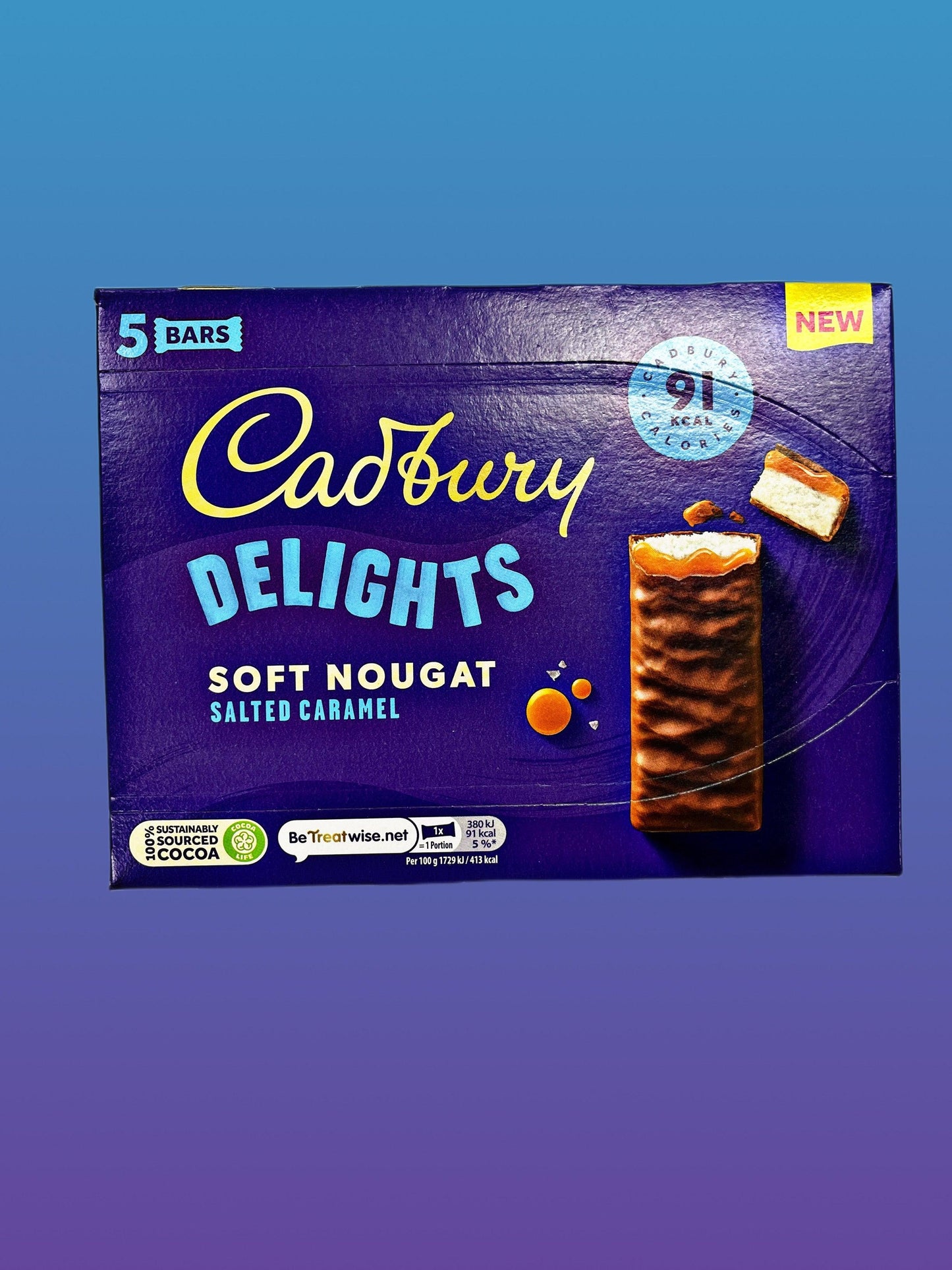 Cadbury Delights Soft Nougat Salted Caramel 110G U.K Edition