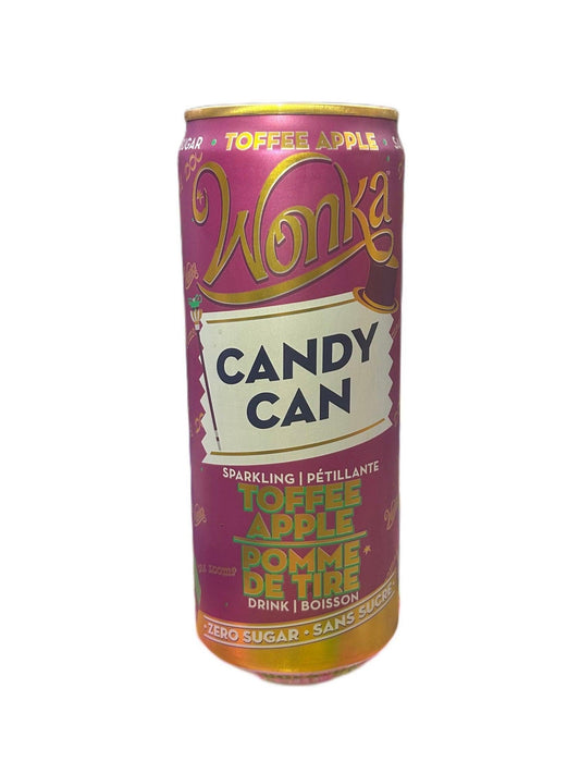 Candy Can Sparkling Wonka Toffee Apple Sugar Free Drink 330ML - Canada Edtion