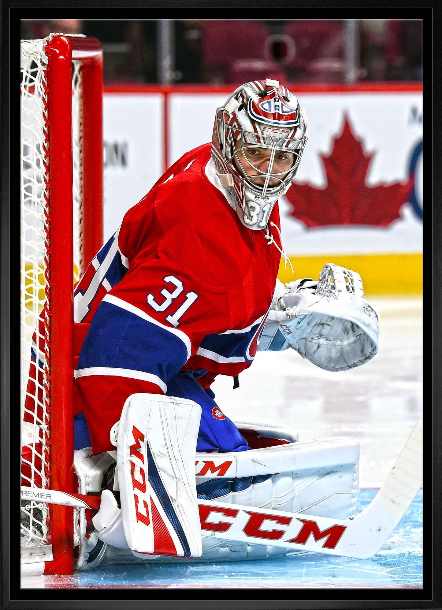 Carey Price Unsigned 20x29 Framed Canvas Action "Protecting the Net" - Jack Righteous
