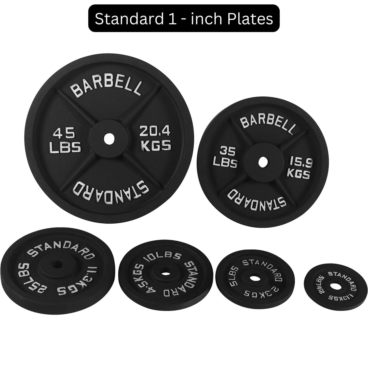 Cast Iron Weight Plates - Standard, Olympic in LBs, KGs - Jack Righteous