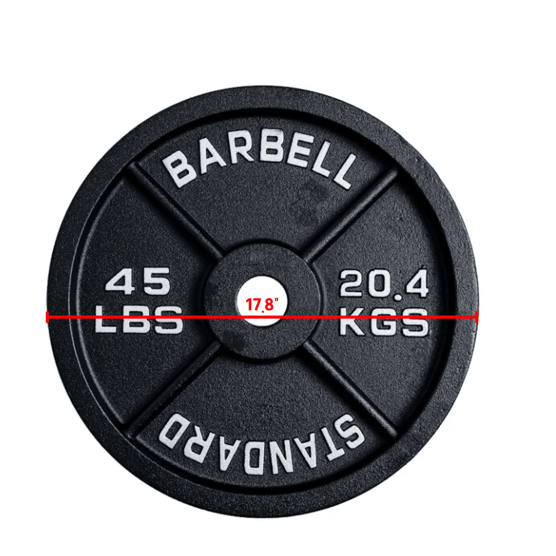 Cast Iron Weight Plates - Standard, Olympic in LBs, KGs - Jack Righteous