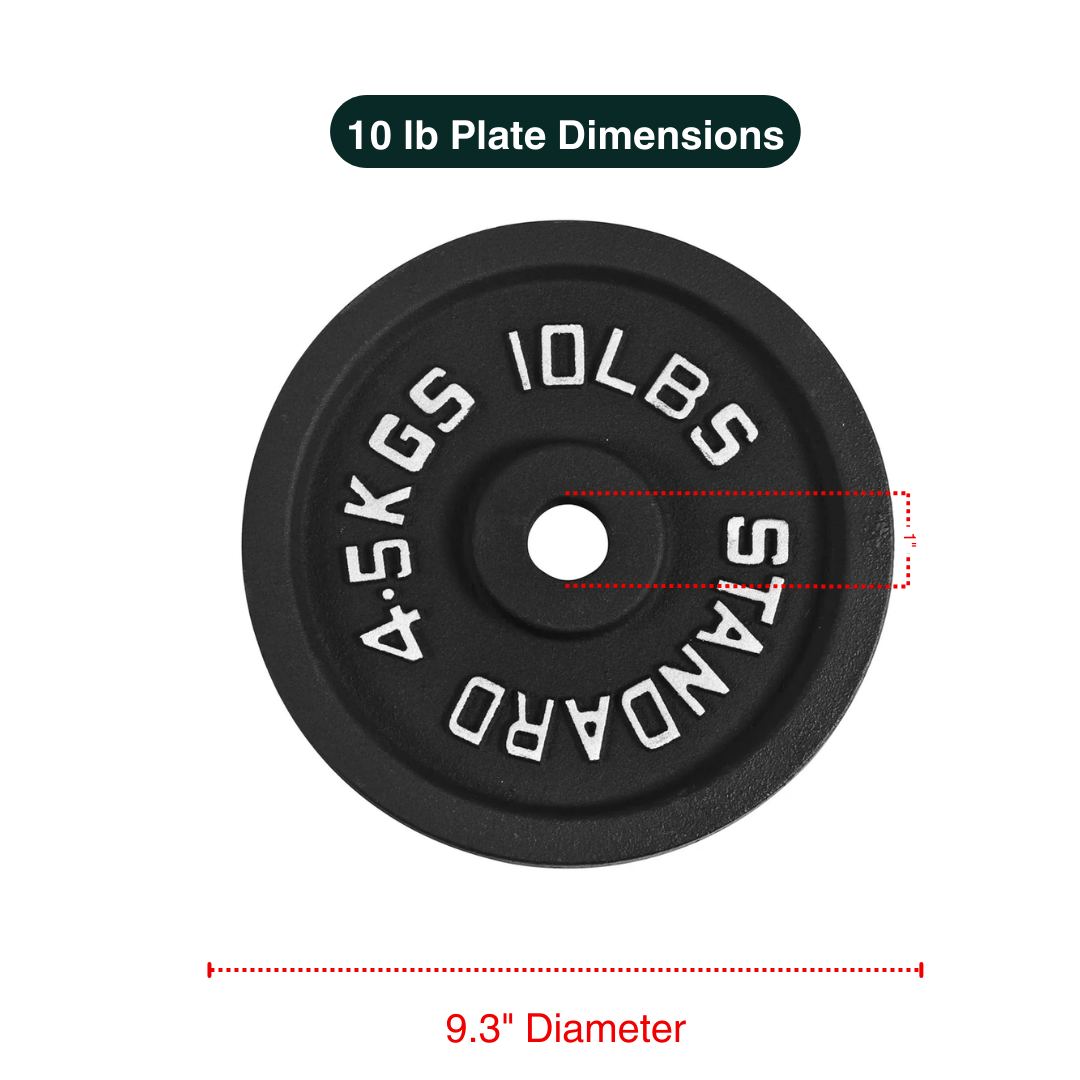 Cast Iron Weight Plates - Standard, Olympic in LBs, KGs - Jack Righteous