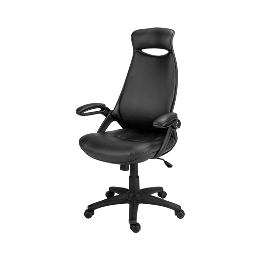 Chaise de bureau en simili - cuir noir - Monarch (I7276) - Jack Righteous