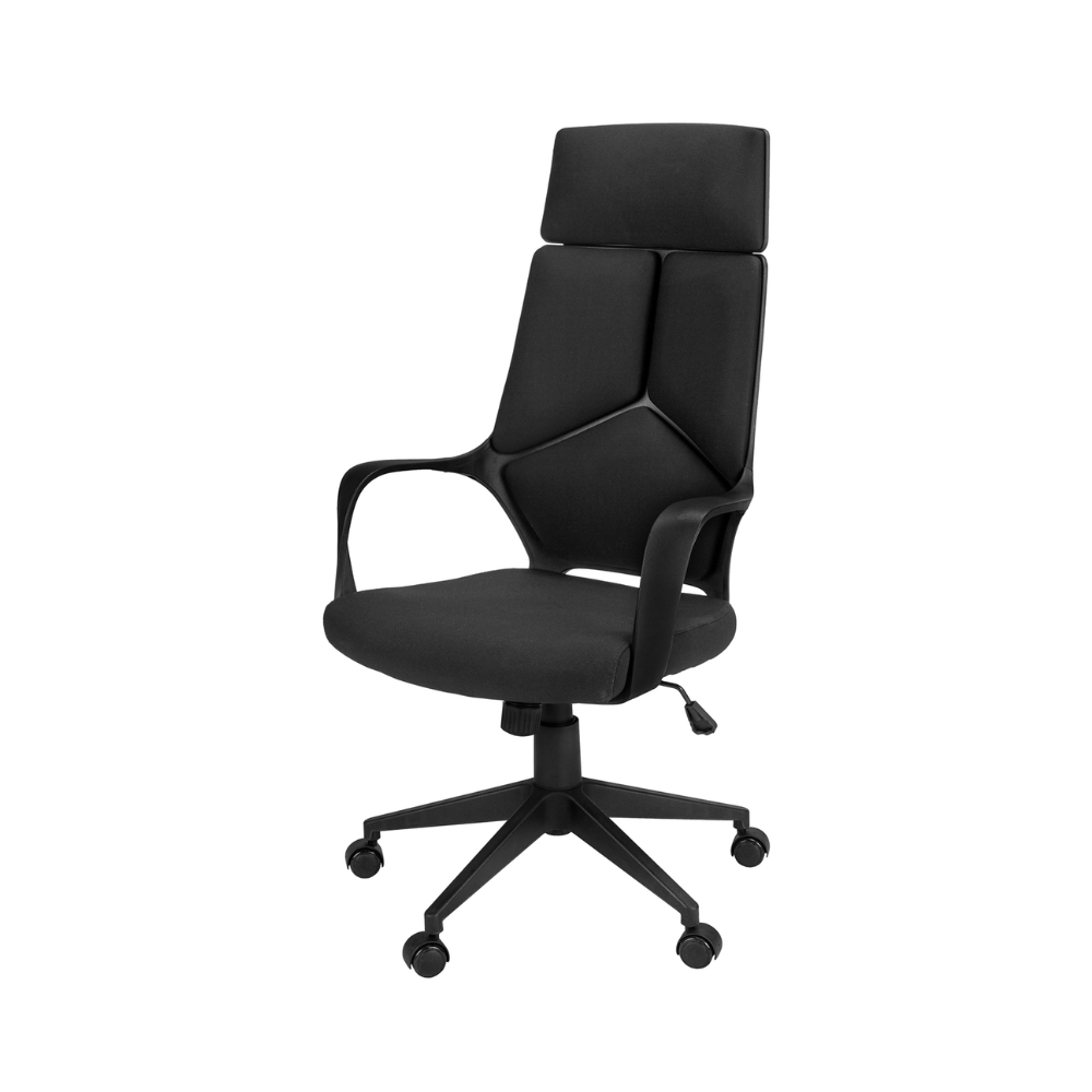 Chaise de bureau en tissu noir - Monarch (I7272) - Jack Righteous