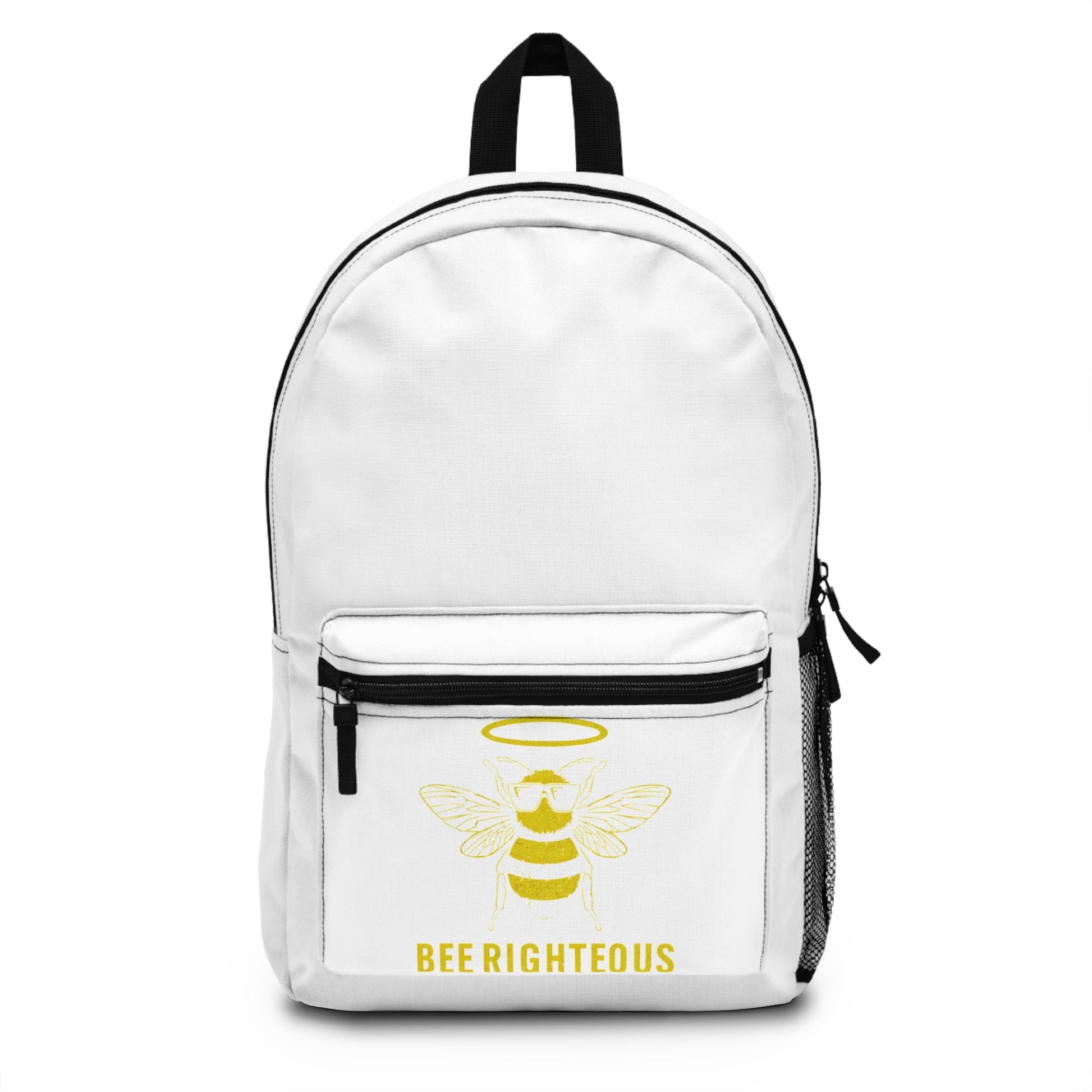 Chic Bee Backpack, BFF Rightfous Gift, Cute School Bag, Stylish Travel Backpack, Trendy Urban Accessory - Jack Righteous