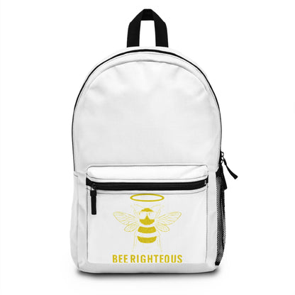 Chic Bee Backpack, BFF Rightfous Gift, Cute School Bag, Stylish Travel Backpack, Trendy Urban Accessory - Jack Righteous