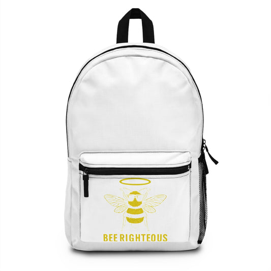 Chic Bee Backpack, BFF Rightfous Gift, Cute School Bag, Stylish Travel Backpack, Trendy Urban Accessory - Jack Righteous