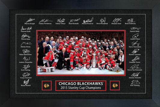 Chicago Blackhawks 2015 Stanley Cup Replica Signature Frame - Jack Righteous