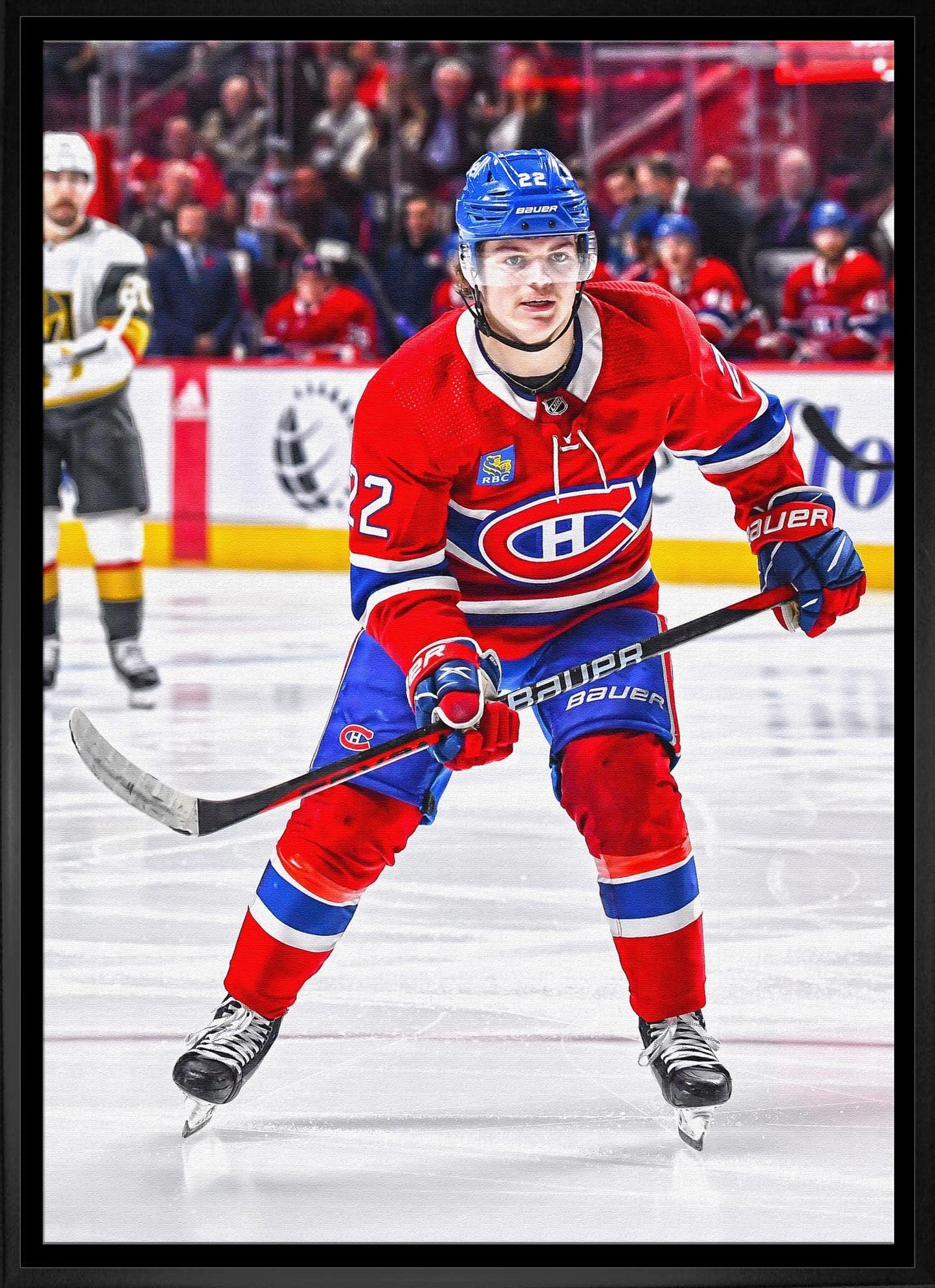 Cole Caufield Framed 20x29 Canvas Canadiens Action - H - Jack Righteous