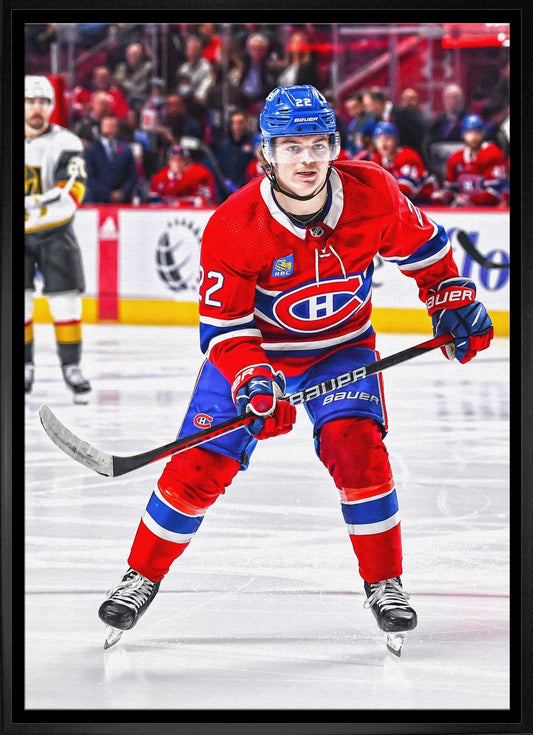 Cole Caufield Framed 20x29 Canvas Canadiens Action - H - Jack Righteous