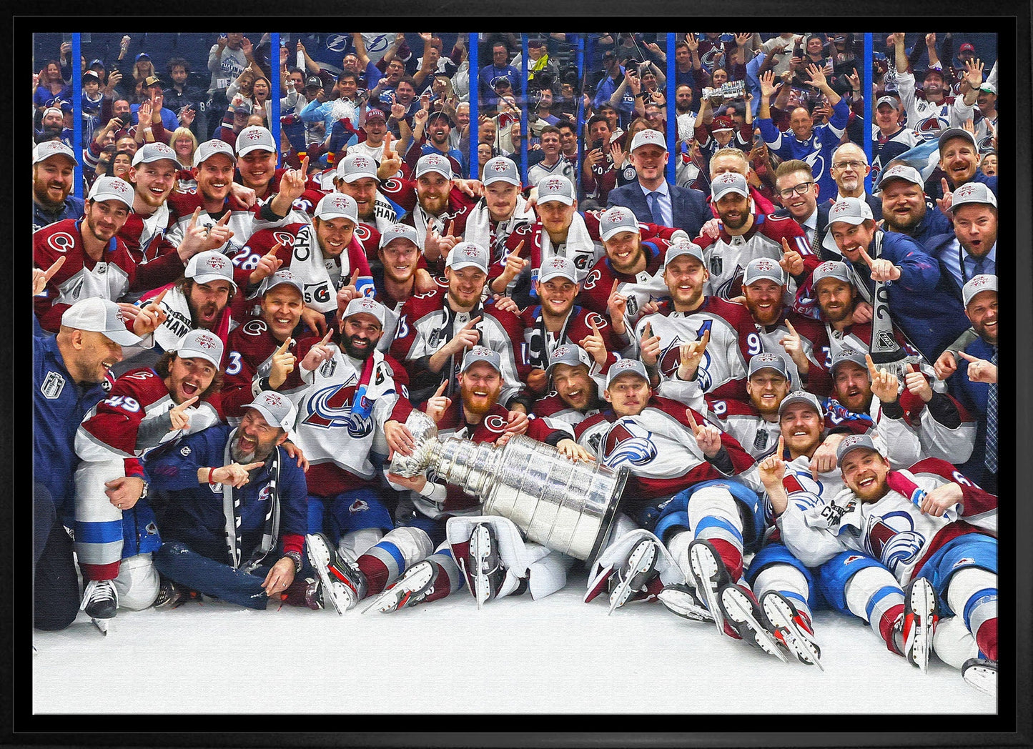 Colorado Avalanche Framed 20x29 2022 Stanley Cup Champions Canvas - Jack Righteous