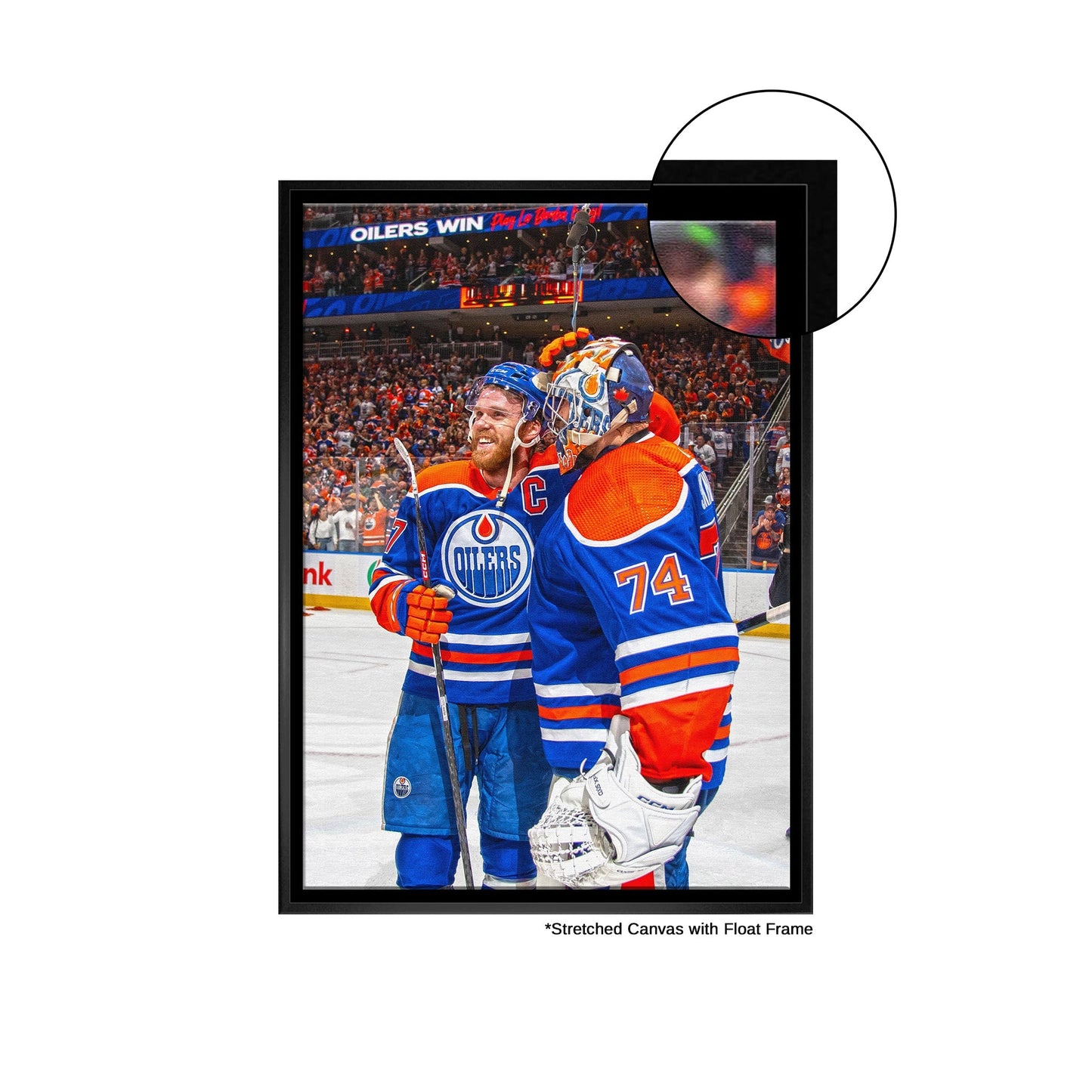 Connor McDavid 20x29 Framed Canvas Oilers With Skinner - V - Jack Righteous