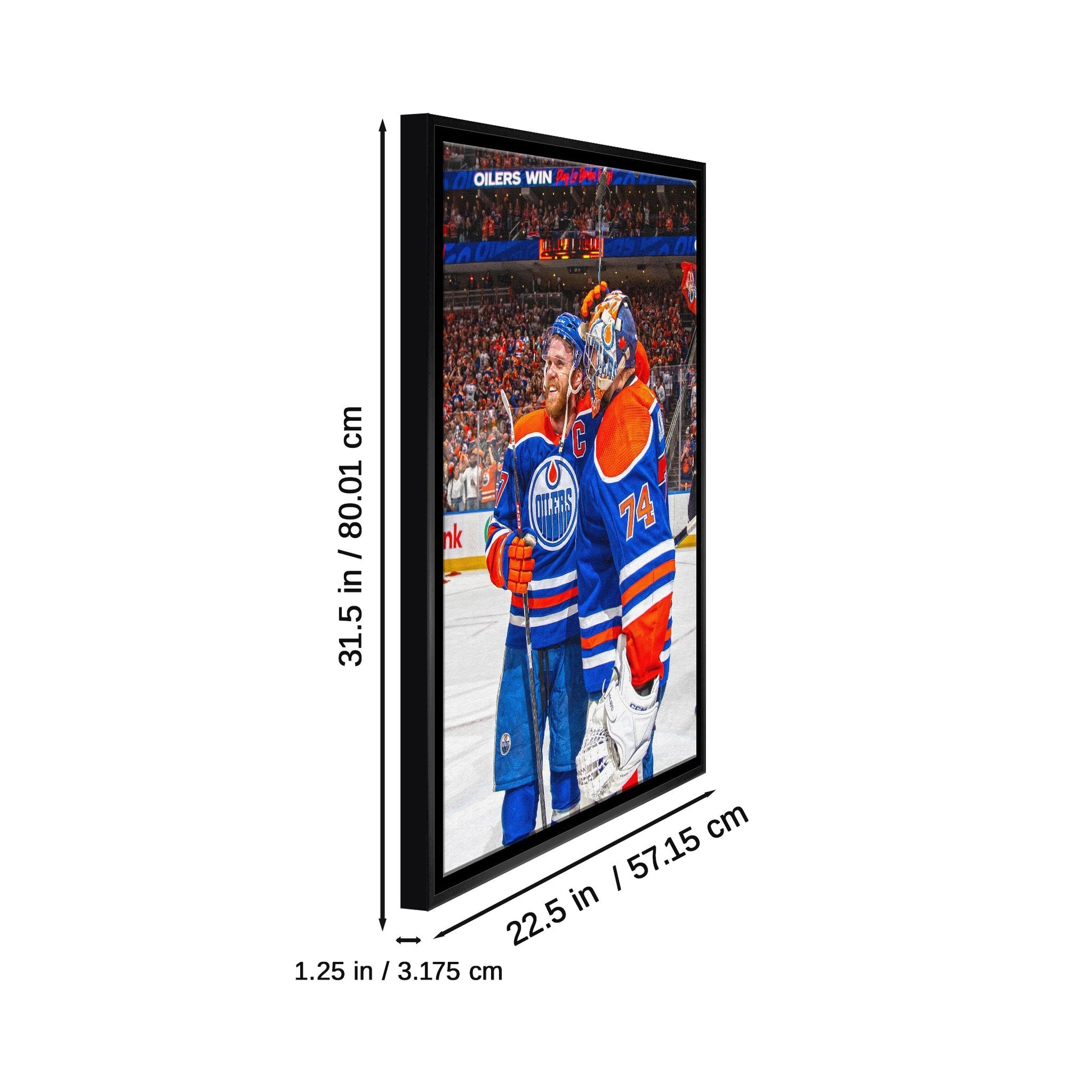 Connor McDavid 20x29 Framed Canvas Oilers With Skinner - V - Jack Righteous