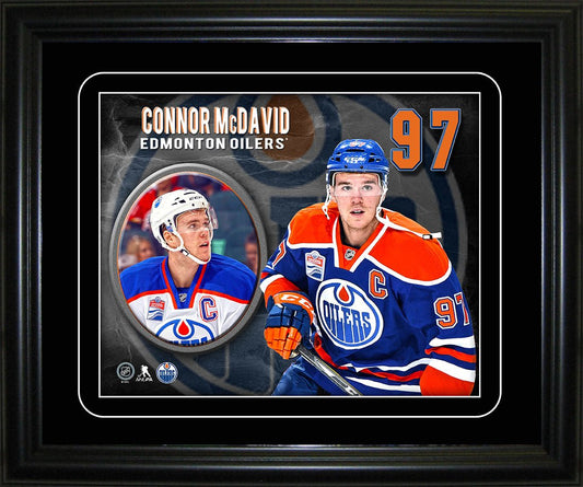 Connor McDavid Edmonton Oilers Captain Portrait Frame - Jack Righteous