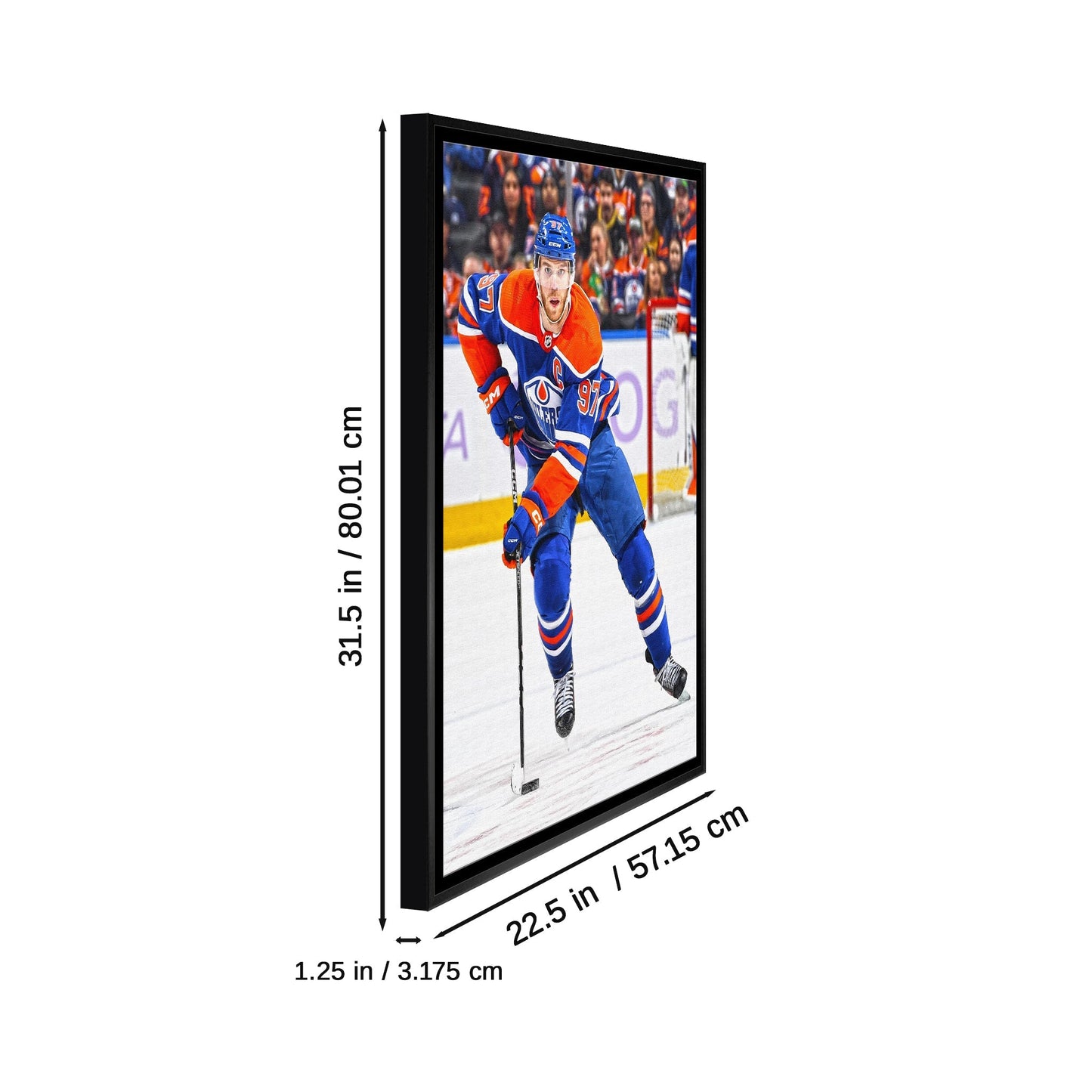 Connor McDavid Framed 20x29 Canvas Oilers Action - V - Jack Righteous
