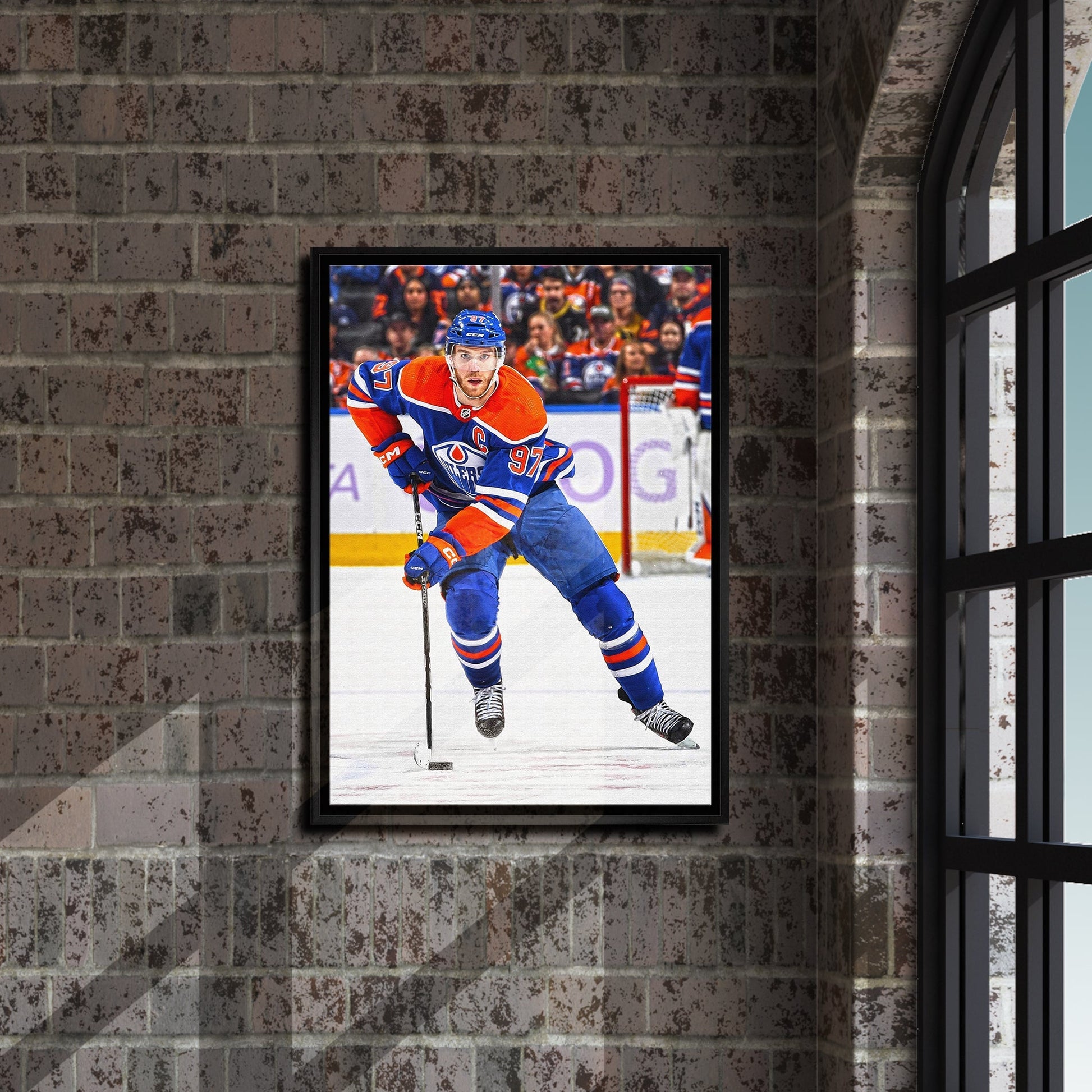 Connor McDavid Framed 20x29 Canvas Oilers Action - V - Jack Righteous