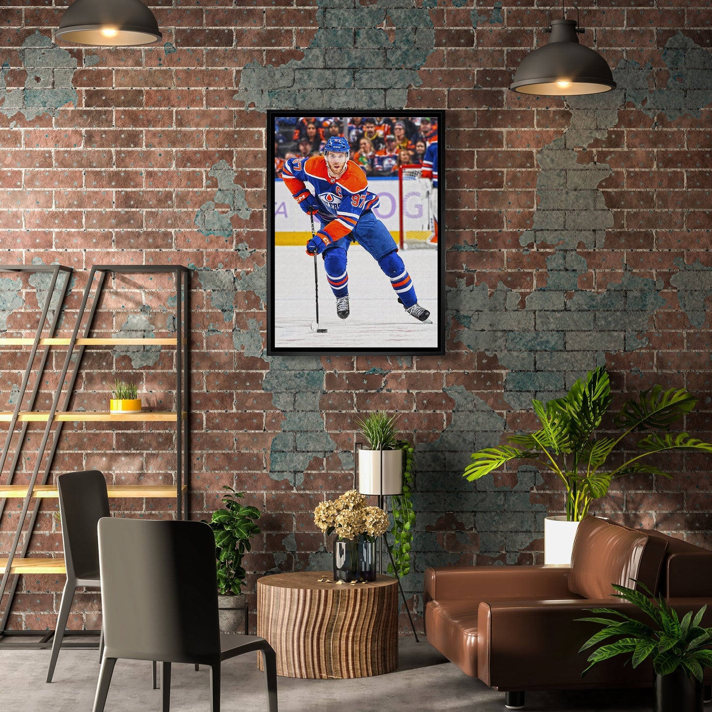 Connor McDavid Framed 20x29 Canvas Oilers Action - V - Jack Righteous