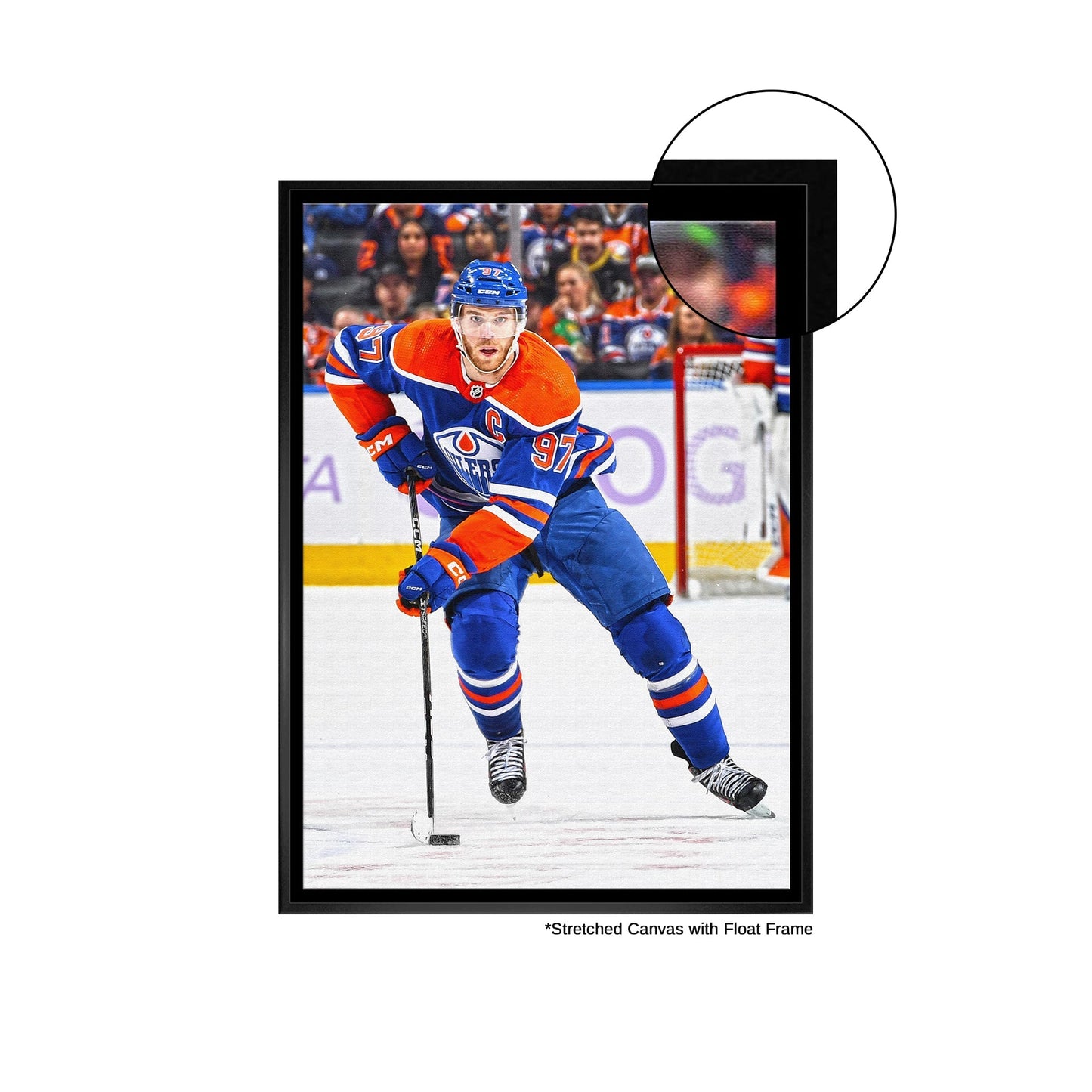 Connor McDavid Framed 20x29 Canvas Oilers Action - V - Jack Righteous