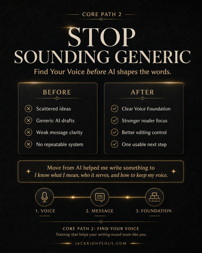 Core Path 2 Find Your Voice overview for developing a more intentional and recognizable creator voice