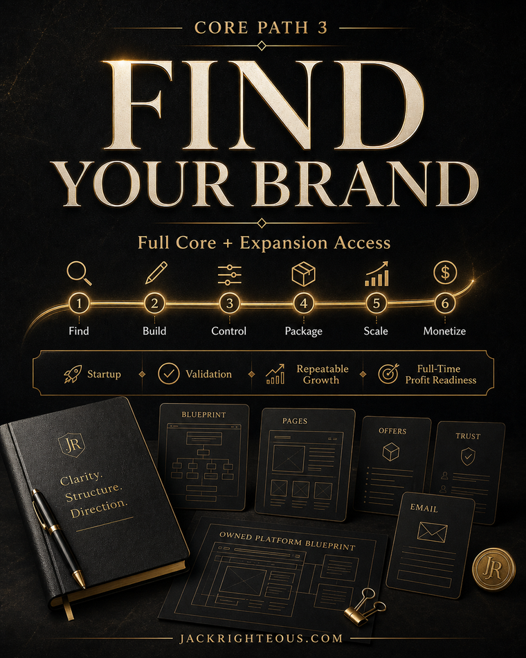 Core Path 3 Find Your Brand for defining creator identity, positioning, audience and brand direction