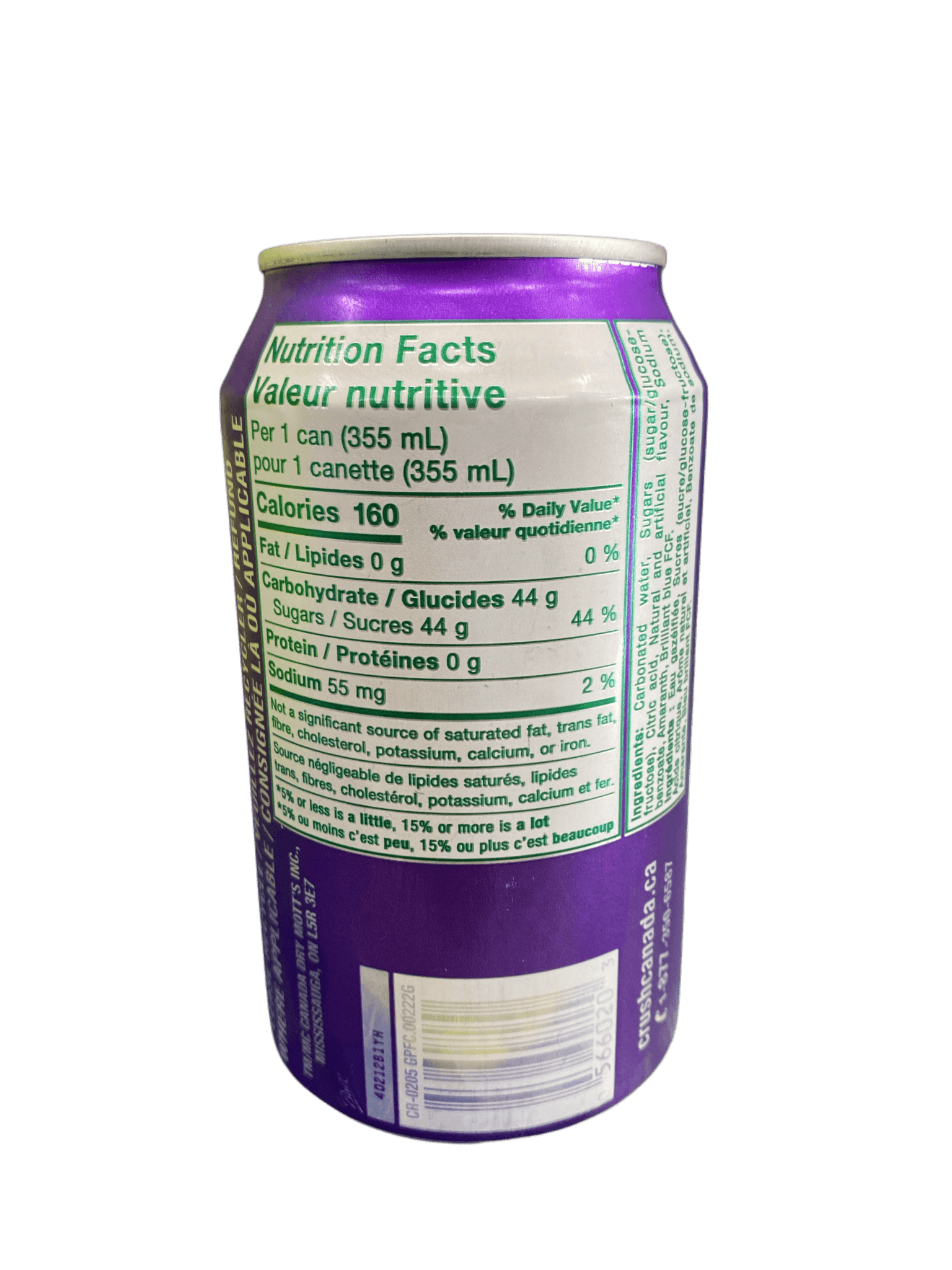 Crush Grape Soda Can 355ML - Jack Righteous