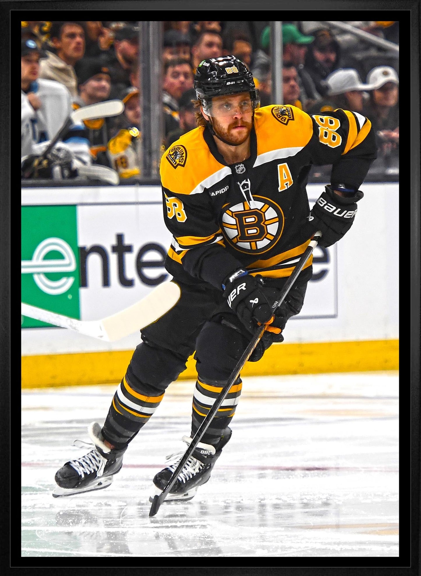 David Pastrnak 20x29 Framed Canvas Boston Bruins - Jack Righteous