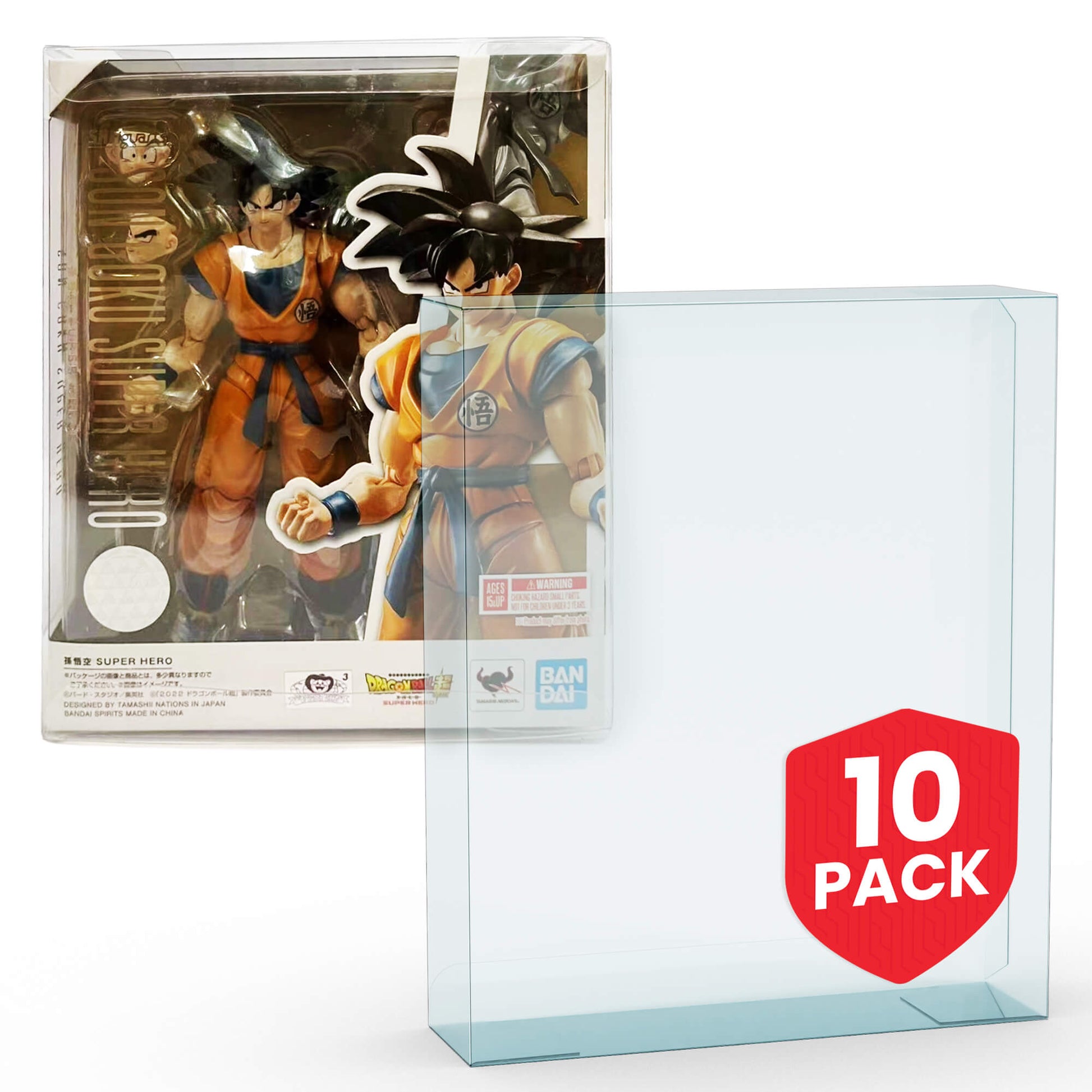 Display Case Protector for SH Figure Son Goku Super Hero PET Protector Pack of 10 - Jack Righteous