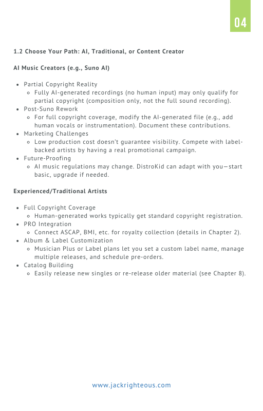 DistroKid Guide for AI Music & Content Creators (Free) - Jack Righteous
