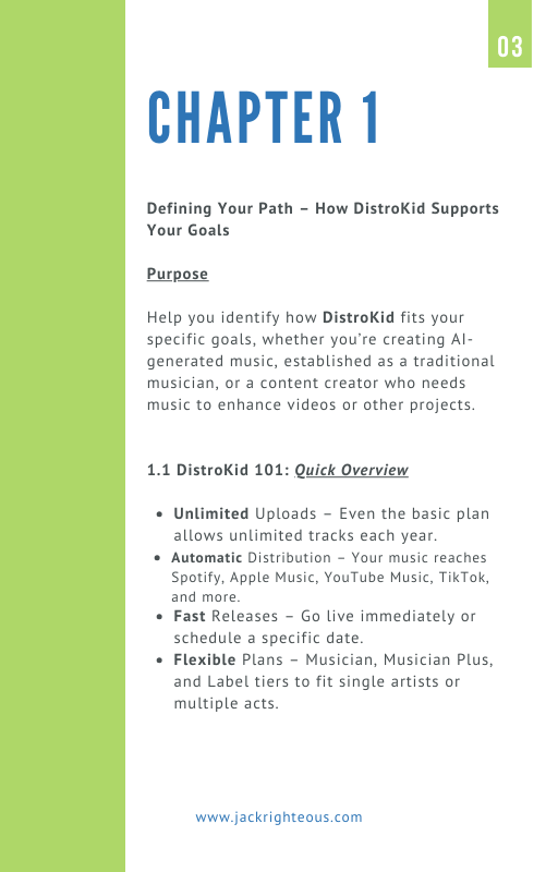 DistroKid Guide for AI Music & Content Creators (Free) - Jack Righteous