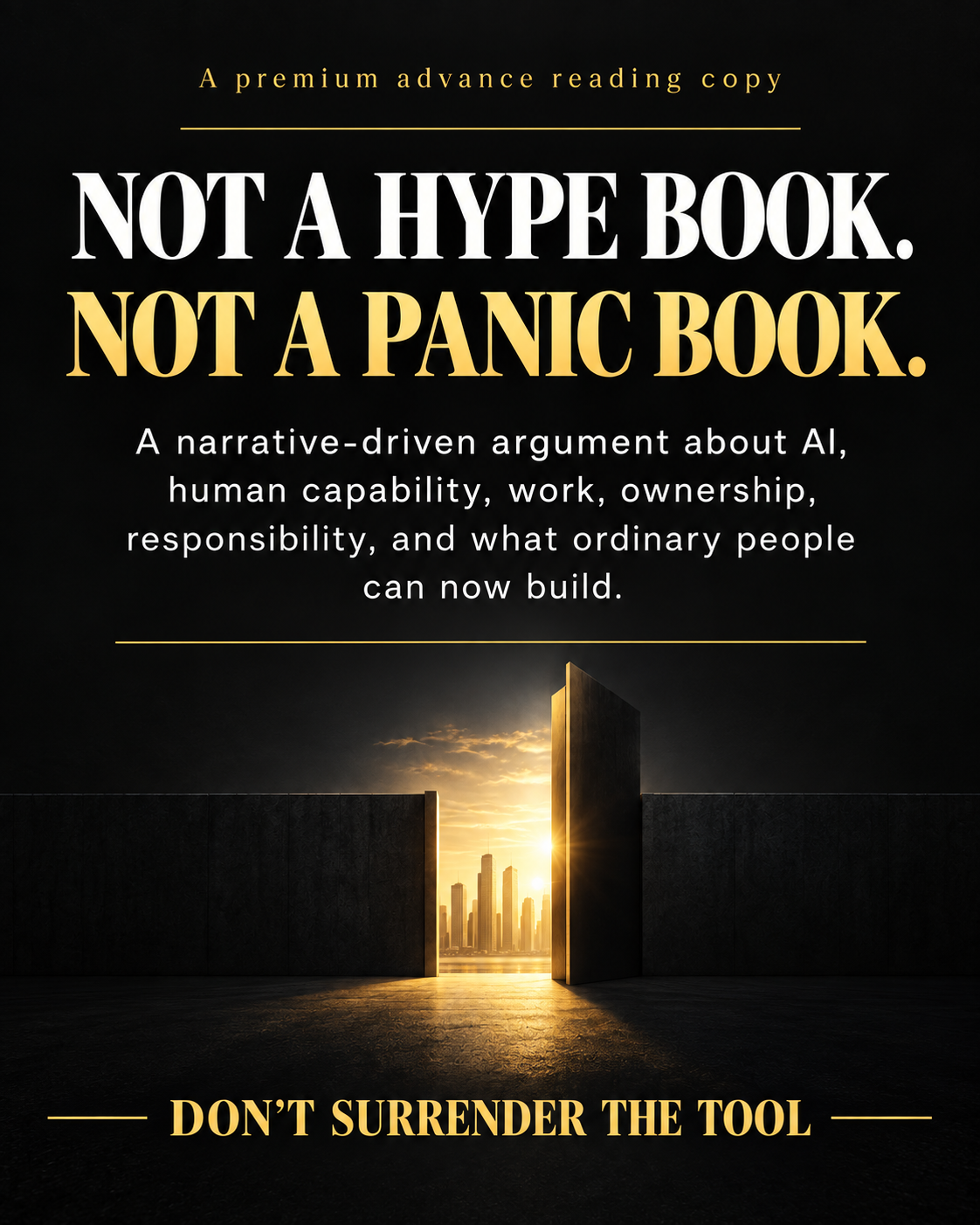 Don’t Surrender the Tool — not a hype book, not a panic book