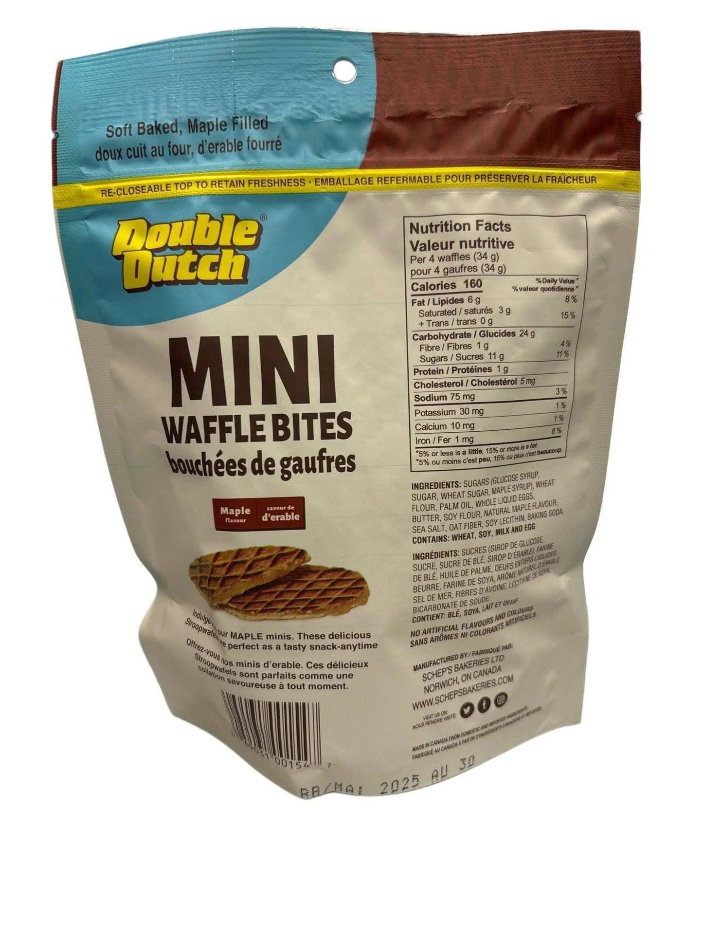 Double Dutch Mini Waffle Bites Maple 160G - Jack Righteous