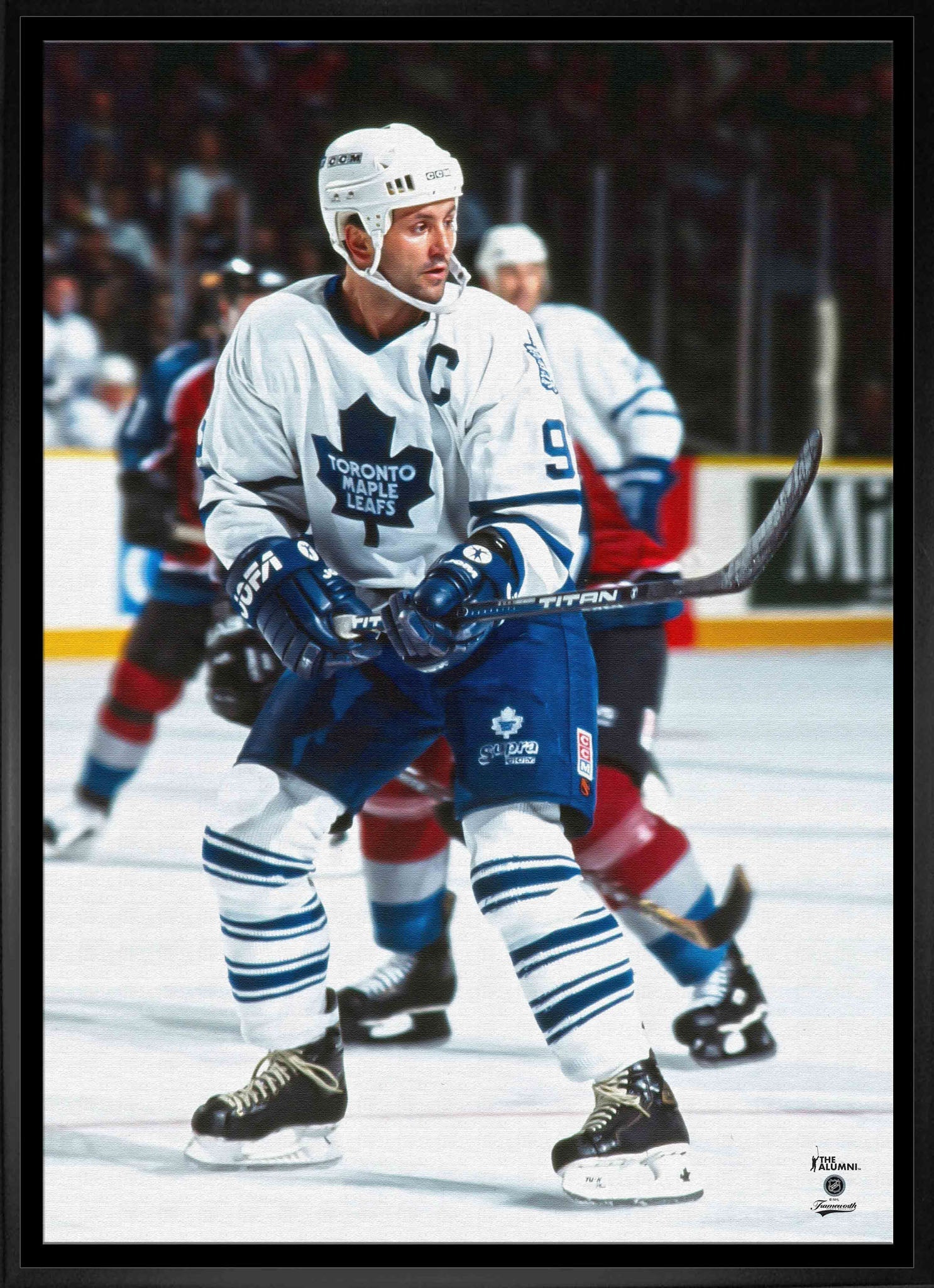 Doug Gilmour 20x29 Framed Canvas Maple Leafs Action - V - Jack Righteous