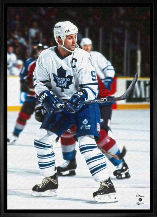 Doug Gilmour 20x29 Framed Canvas Maple Leafs Action - V - Jack Righteous