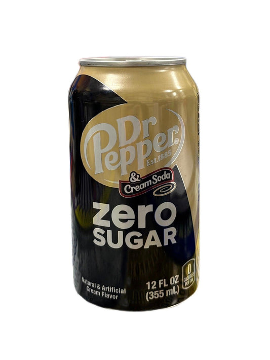 Dr. Pepper & Cream Soda Zero Sugar 12OZ - U.S Edition - Jack Righteous