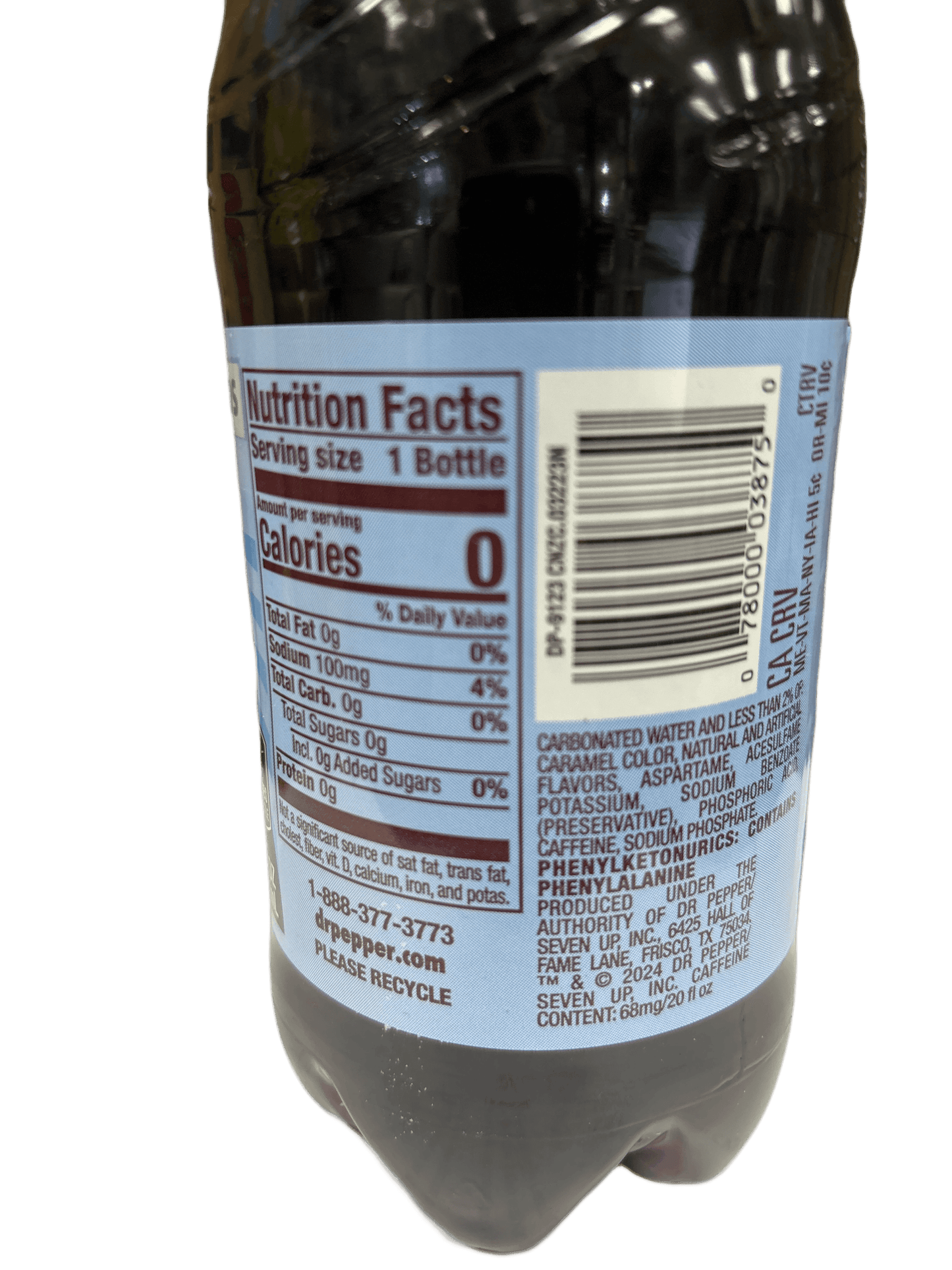 Dr. Pepper Creamy Coconut Zero Sugar Bottle 591ML