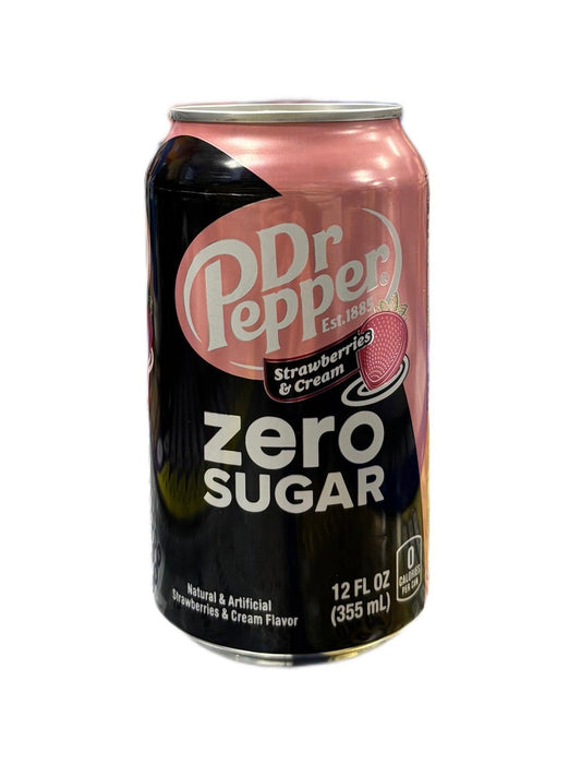 Dr. Pepper Strawberries & Cream Zero Sugar 12OZ