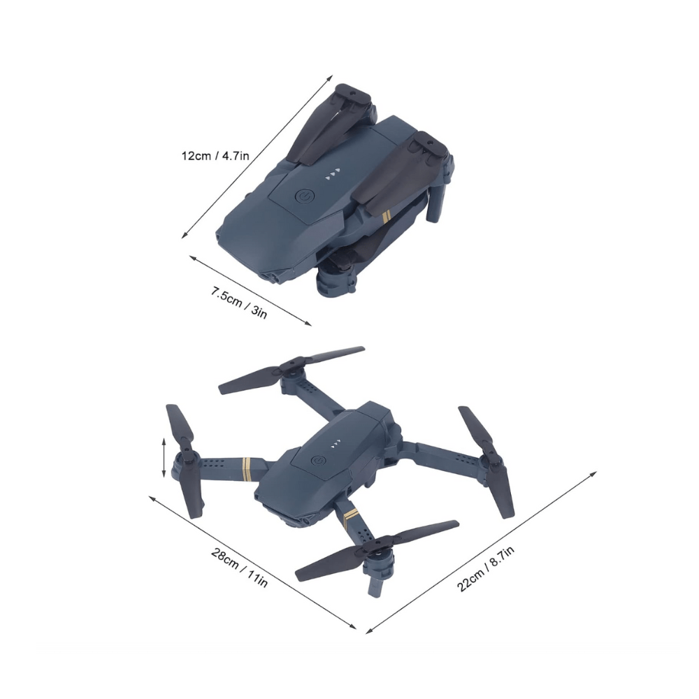 Drone pliable Quadcopter avec caméra FHD quadrirotor, contrôle par application - Jack Righteous
