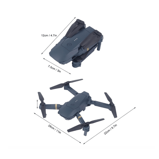 Drone pliable Quadcopter avec caméra FHD quadrirotor, contrôle par application - Jack Righteous