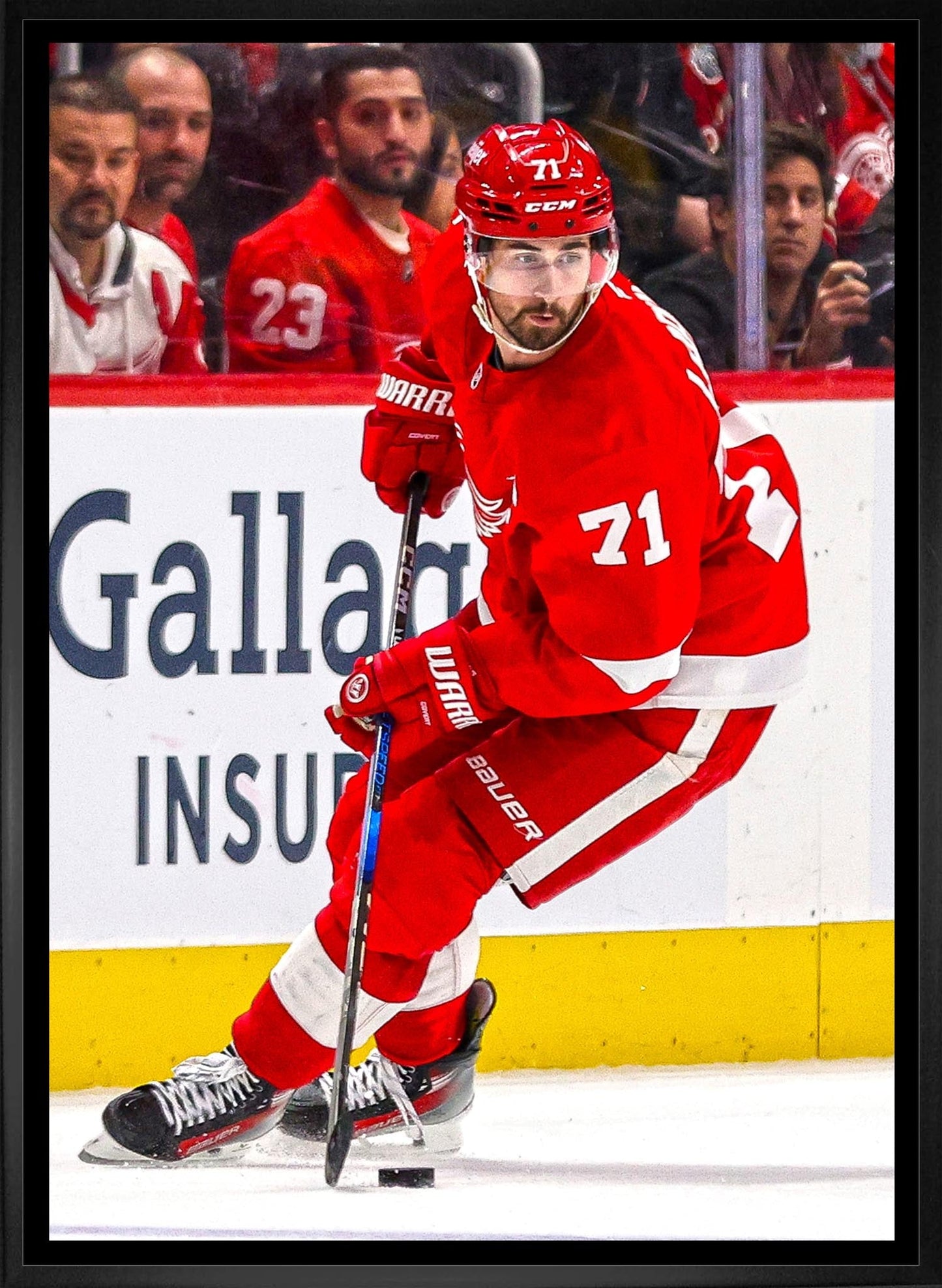 Dylan Larkin 20x29 Framed Canvas Detroit Red Wings - Jack Righteous